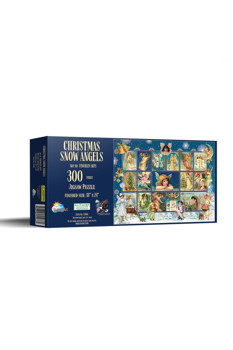 Christmas Snow Angels 300 piece Jigsaw Puzzle for Adults, Main, color, Multicolor