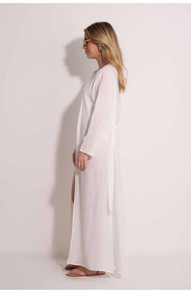Gottex Beach Life Classic Midi Cover-Up Robe, Alternate, color, Off-White