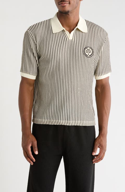 Stripe Knit Polo