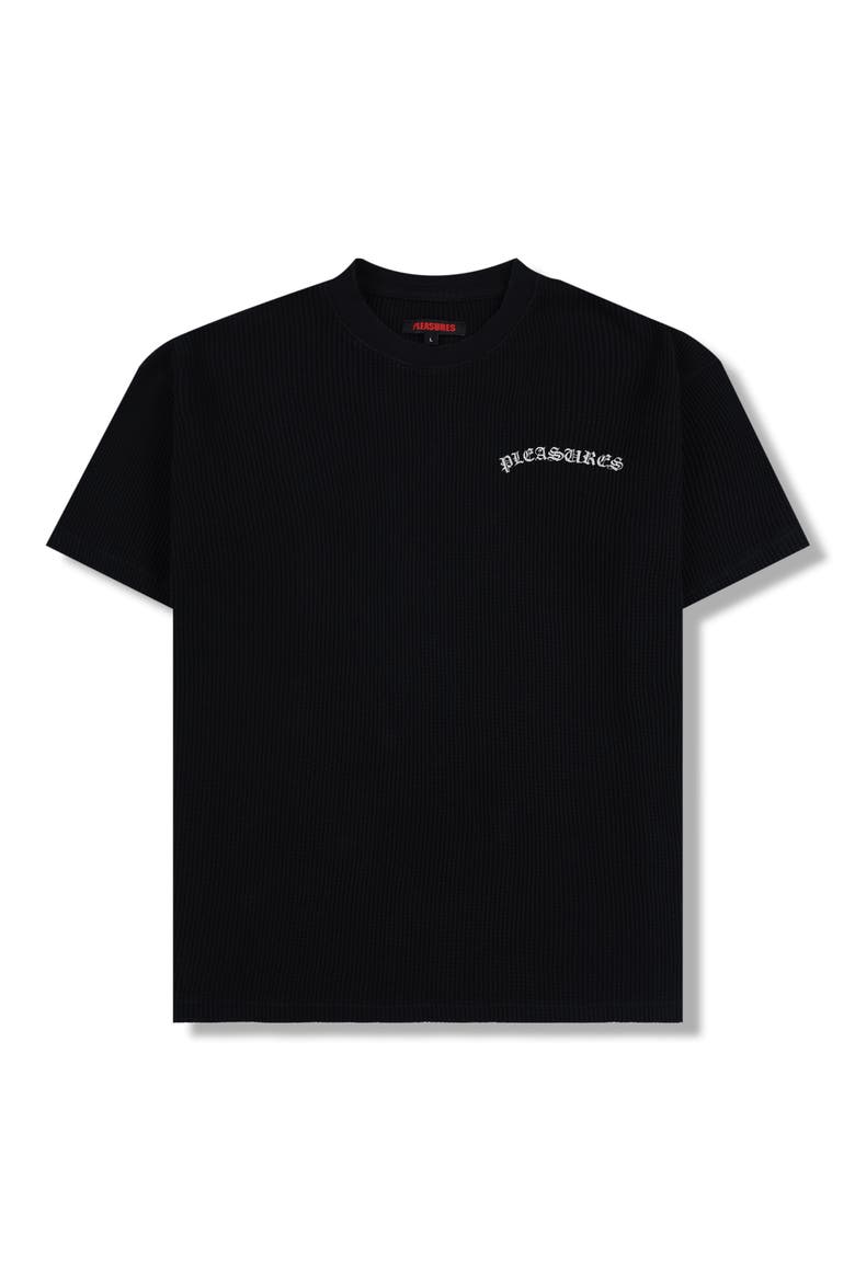 Neural Waffle Knit Cotton Graphic T-Shirt, Alternate, color, BLACK