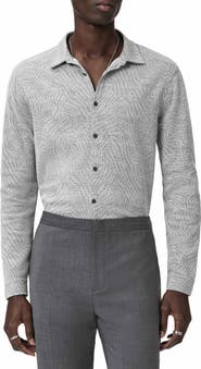 John Varvatos Paladino Jacquard Button-Up Shirt