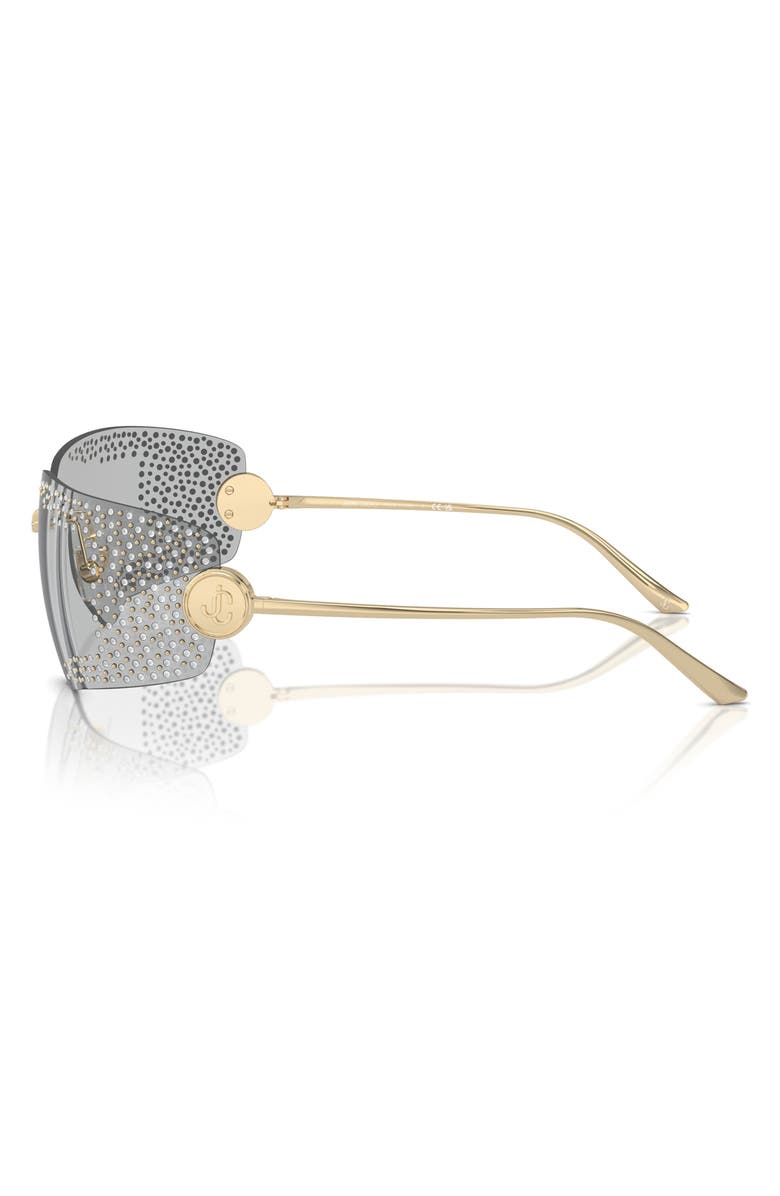 Jimmy Choo 78mm Oversize Pillow Sunglasses, Alternate, color, Pale Gold / Light Grey