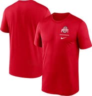 Nike Men's Nike Scarlet Ohio State Buckeyes Primary Logo Legend Performance T-Shirt