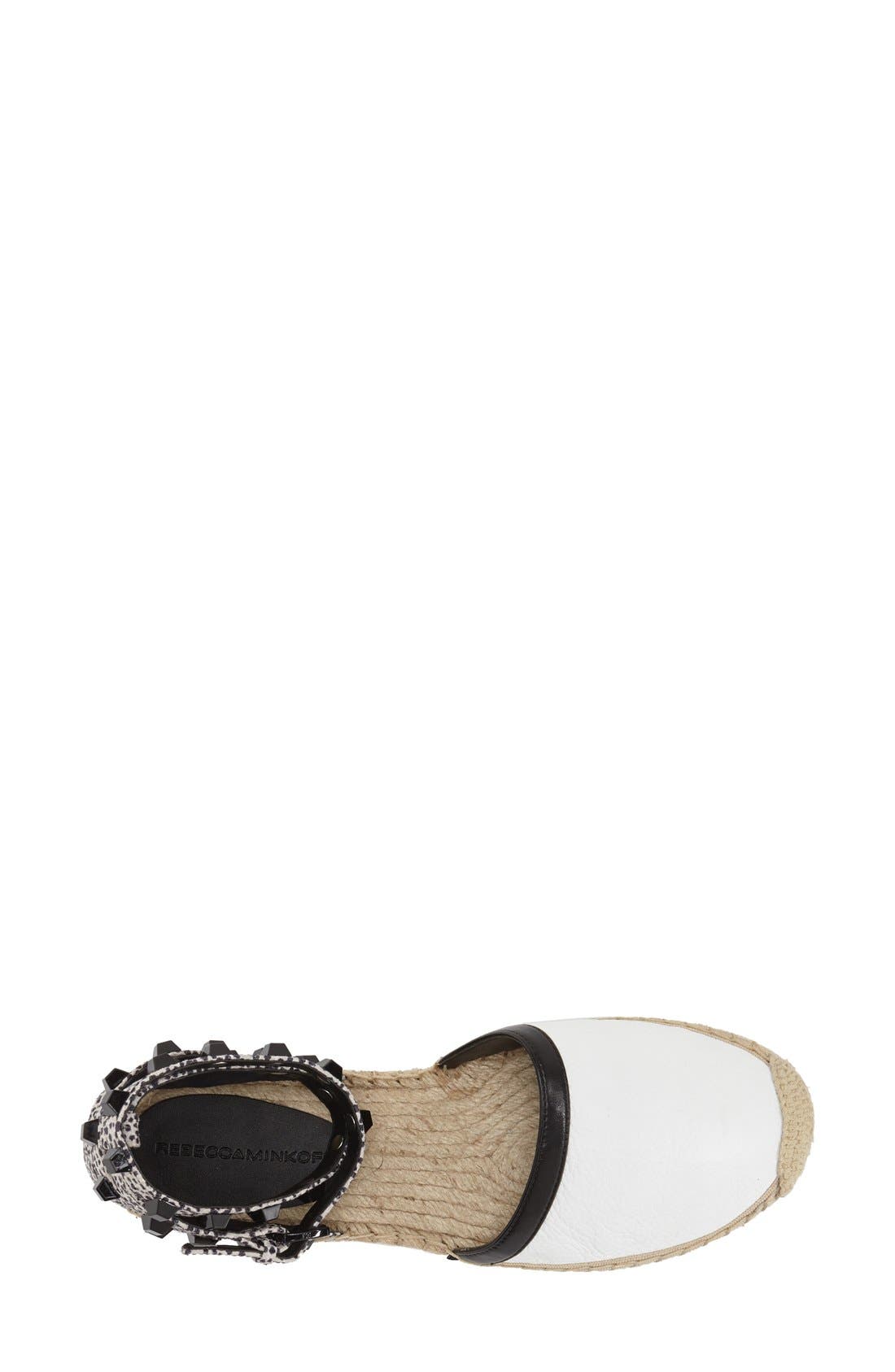 'Gilles' Espadrille Flat, Alternate, color, WHITE/SPOTTED CAVIAR