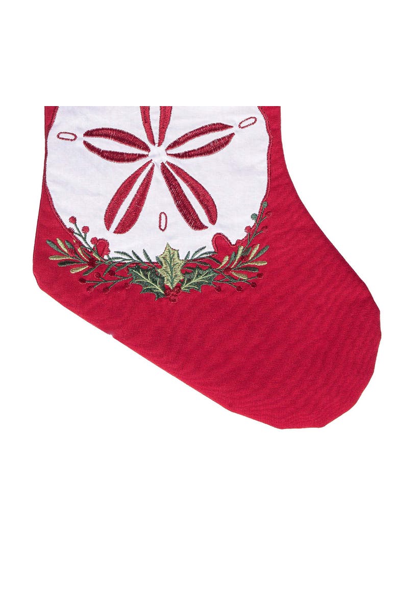 C&F Home Sand Dollar Stocking, Alternate, color, Red