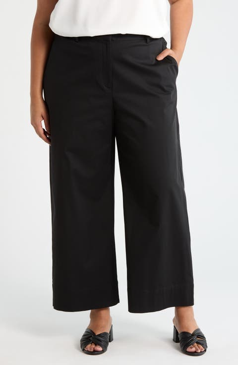 Ankle Wide Leg Pants (Plus)