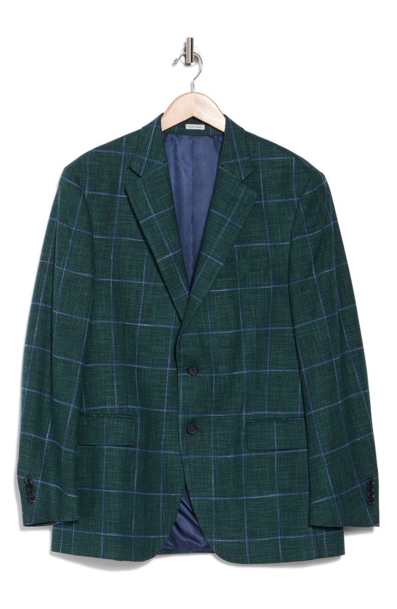Peter Millar Flynn Classic Fit Windowpane Wool Blend Sport Coat, Main, color,