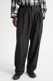 Yohji Yamamoto 1-Tuck Pleated Silk Pants