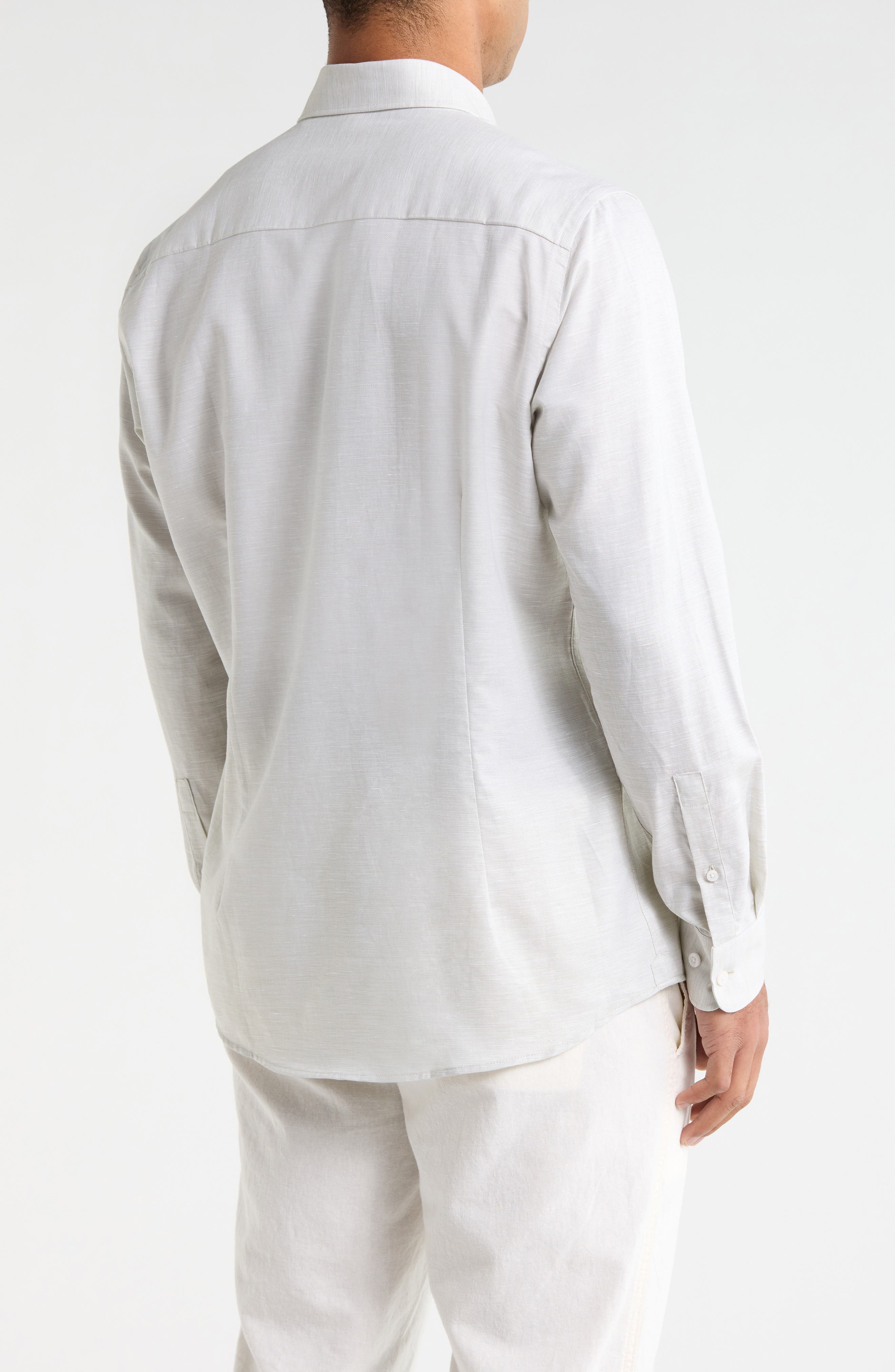 Danforth Stretch Cotton & Linen Blend Dress Shirt - image 2