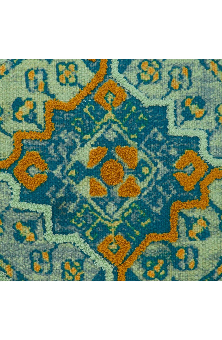 PARKLAND COLLECTION Lotus Tassel Accent Pillow, Alternate, color, Blue Green Multicolor