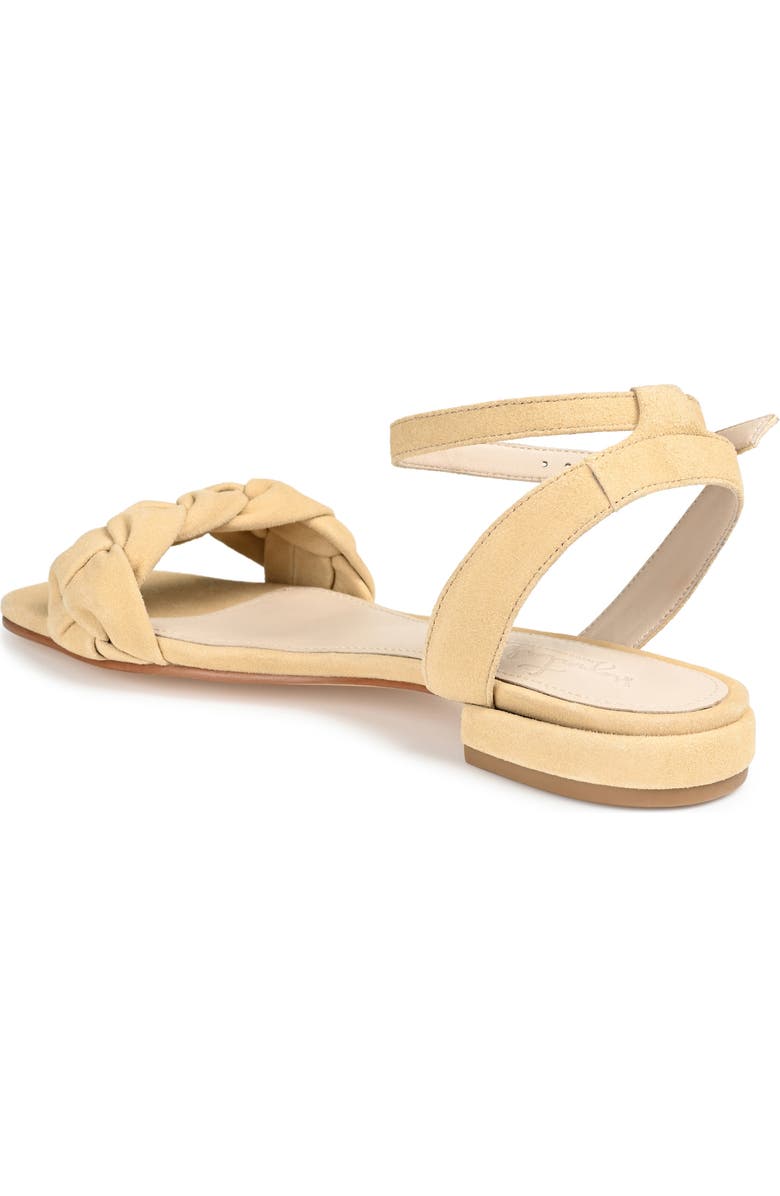 Journee Signature Sellma Braided Ankle Strap Sandal, Alternate, color, Tan