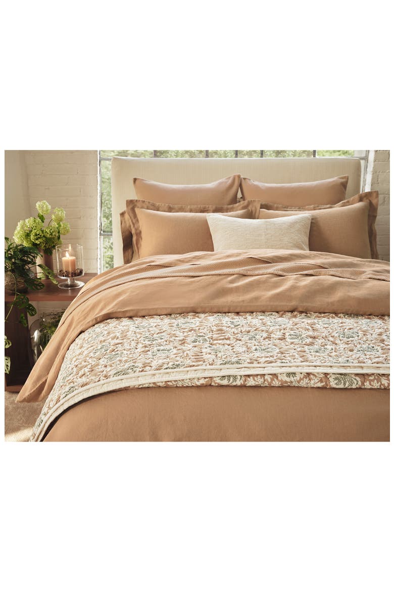 Robles Hand-Stitched Organic Cotton Quilt, Alternate, color, FAWN W/ JUNIPER