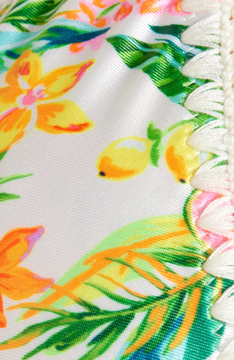 Kulani Kinis Crochet Trim Halter Bikini Top, Alternate, color,