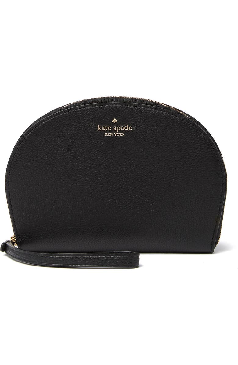 Kate Spade New York rima leather round wristlet pouch, Main, color,