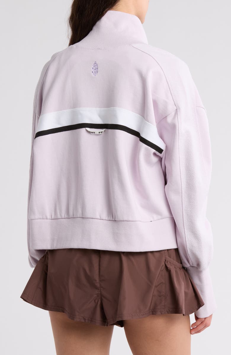 Free People FP Movement High Jump Oversize Zip-Up Jacket, Alternate, color, Rose