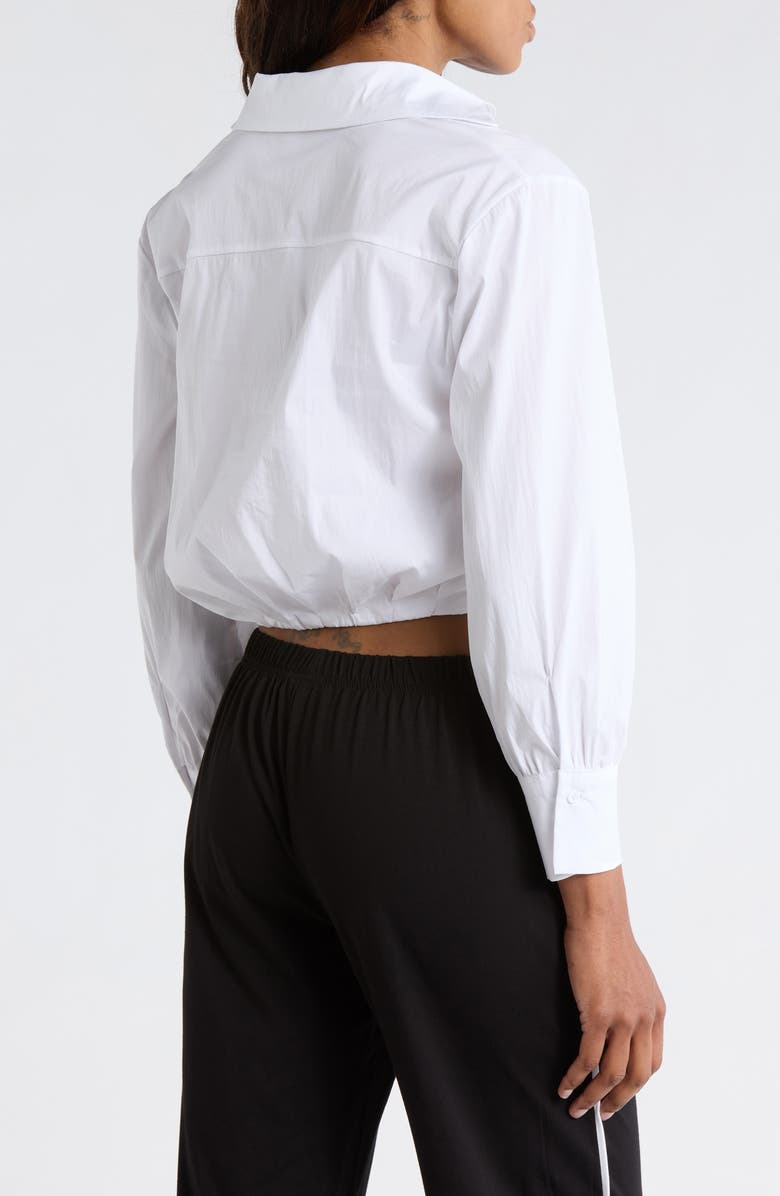 JASON WU Long Sleeve Elastic Hem Button-Up Shirt, Alternate, color, 