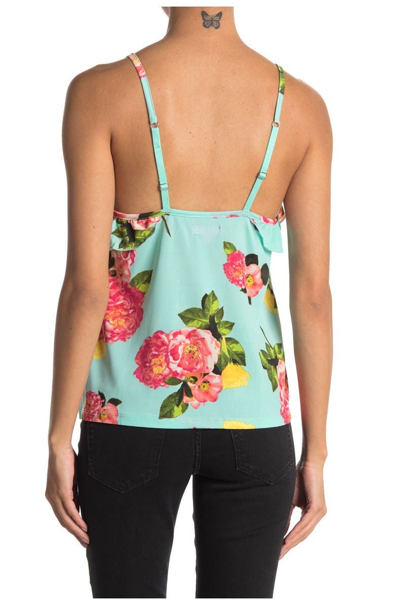 Betsey Johnson Floral Ruffle Trim Sleep Tank, Alternate, color, 