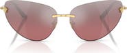 Versace 64mm Oversize Rimless Gradient Cat Eye Sunglasses