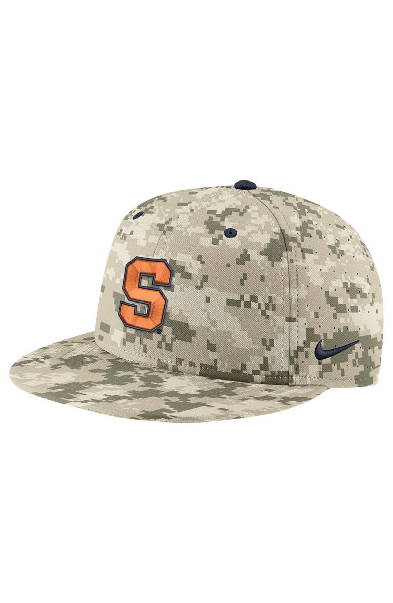 Nike Men's Nike Camo Syracuse Orange Aero True Baseball Performance Fitted Hat, Main, color,