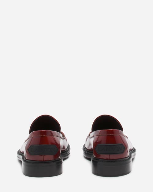 Lanvin Spinto Loafers In Smooth Leather For Men In Dark Brown/black