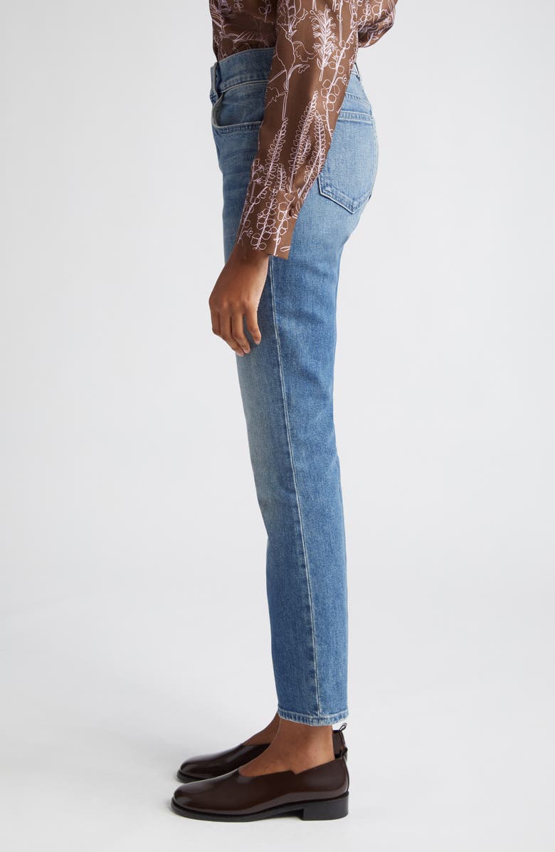 Lafayette 148 New York Reeve High Waist Straight Ankle Jeans, Alternate, color, Faded Skyline