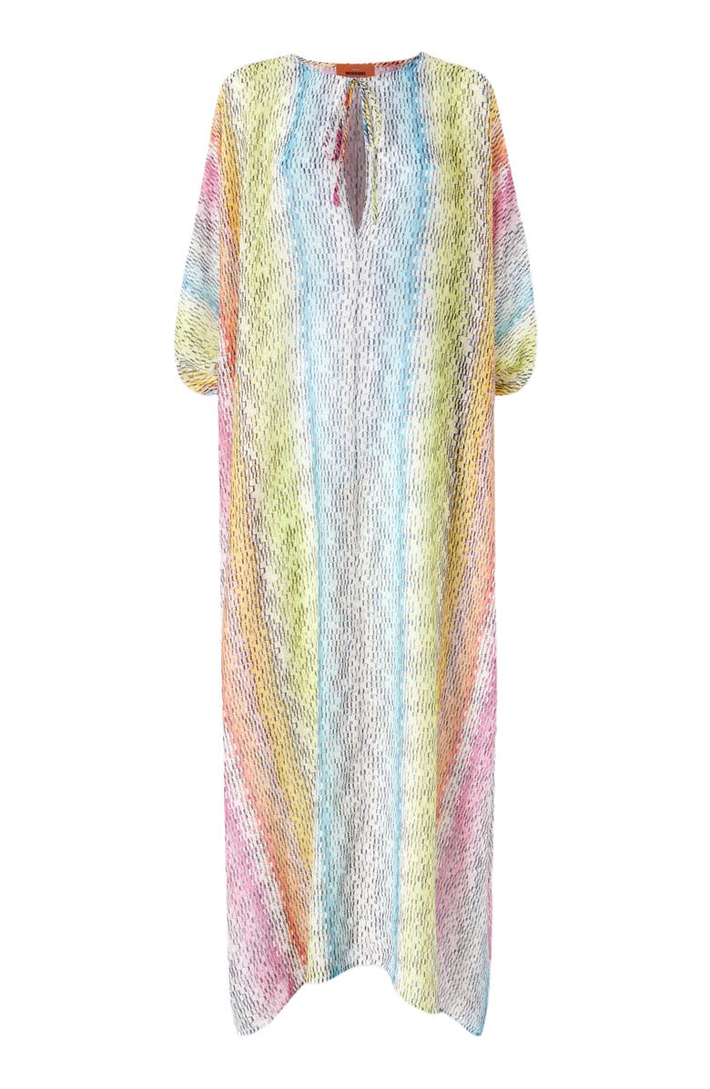 Missoni Long Kaftan In Printed Cotton And Silk Blend, Alternate, color, Multicoloured 1