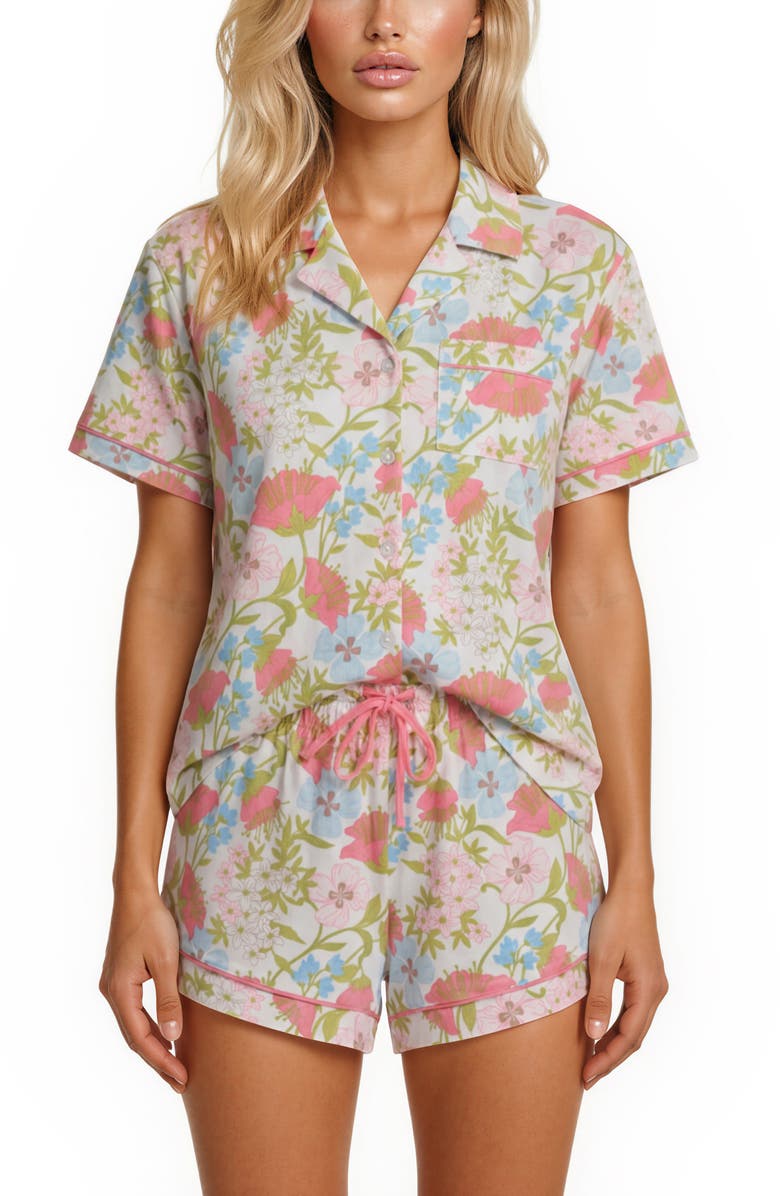 VERA BRADLEY Short Sleeve Notch Collar Pajamas, Alternate, color, 
