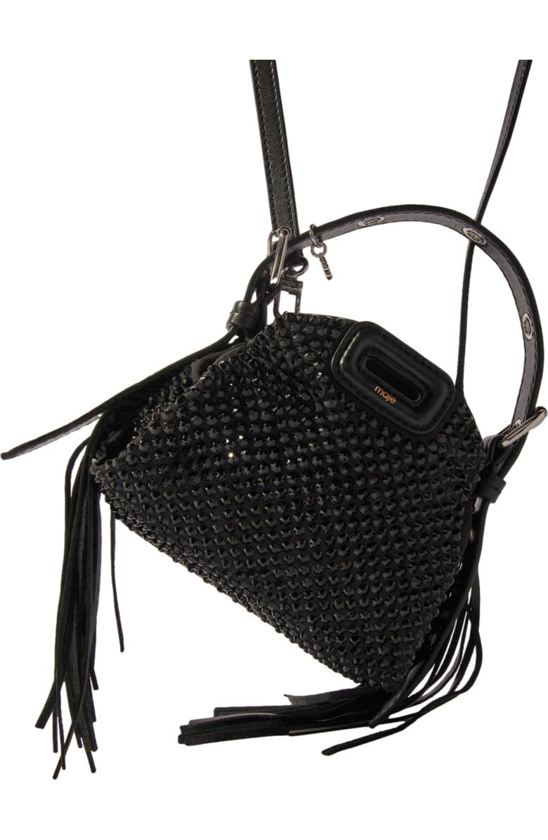 maje Miss M Mini rhinestone bag, Alternate, color,