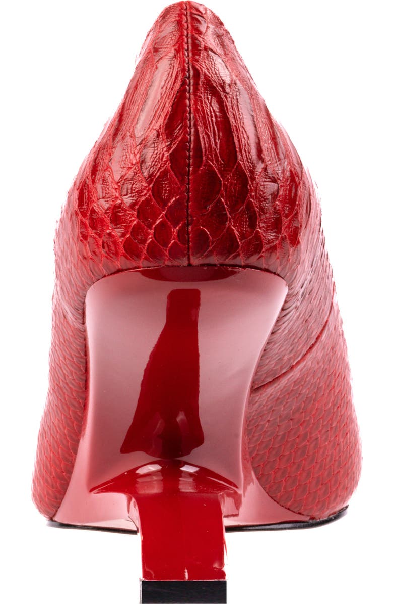 NINETY UNION Intense Snake Embossed Pump, Alternate, color, Red Snake