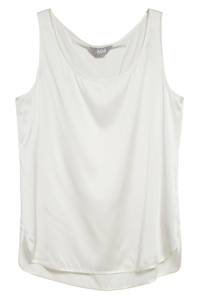 Pan Sleeveless Stretch Silk Top, Alternate, color, WHITE