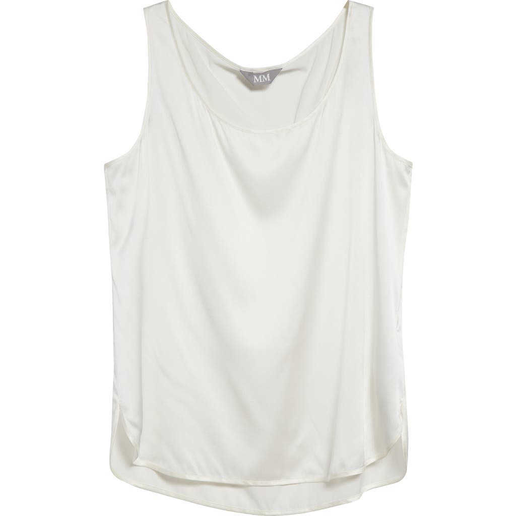 Mm By Max Mara Pan Sleeveless Stretch Silk Top In White