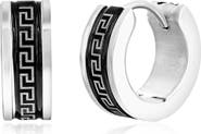 BLACKJACK Greek Key Hoop Earrings