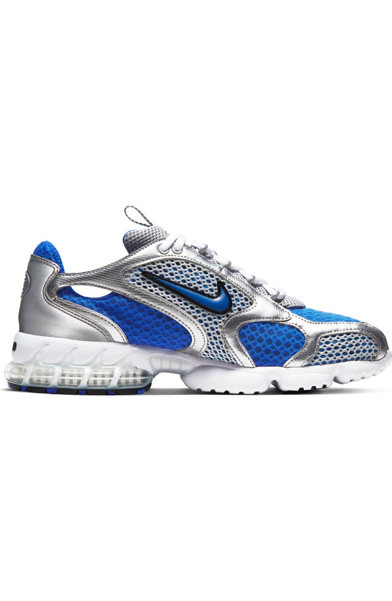 Nike Air Zoom Spiridon Cage 2 Sneaker, Alternate, color, Metallic Silver/ Varsity Royal