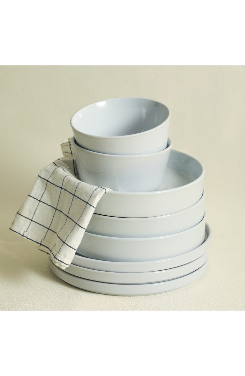Stone Lain Celina Stoneware 24-Piece Dinnerware Set, Cereal and Dinner Bowls, Alternate, color, White