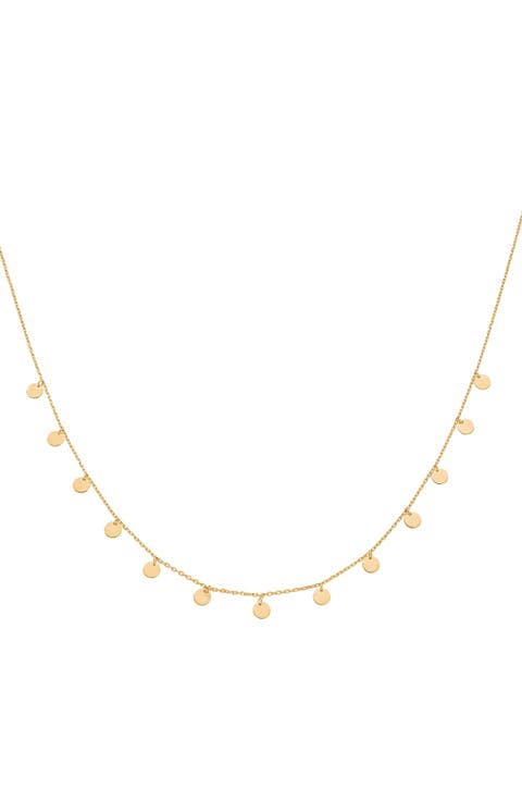 Sterling Silver 18k Gold Plated Katy Necklace Charm Dainty Trendy