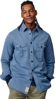 Aubin Cole Long Sleeve Twill Overshirt