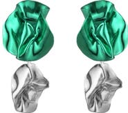 Sterling King Flashback Fold Drop Earrings