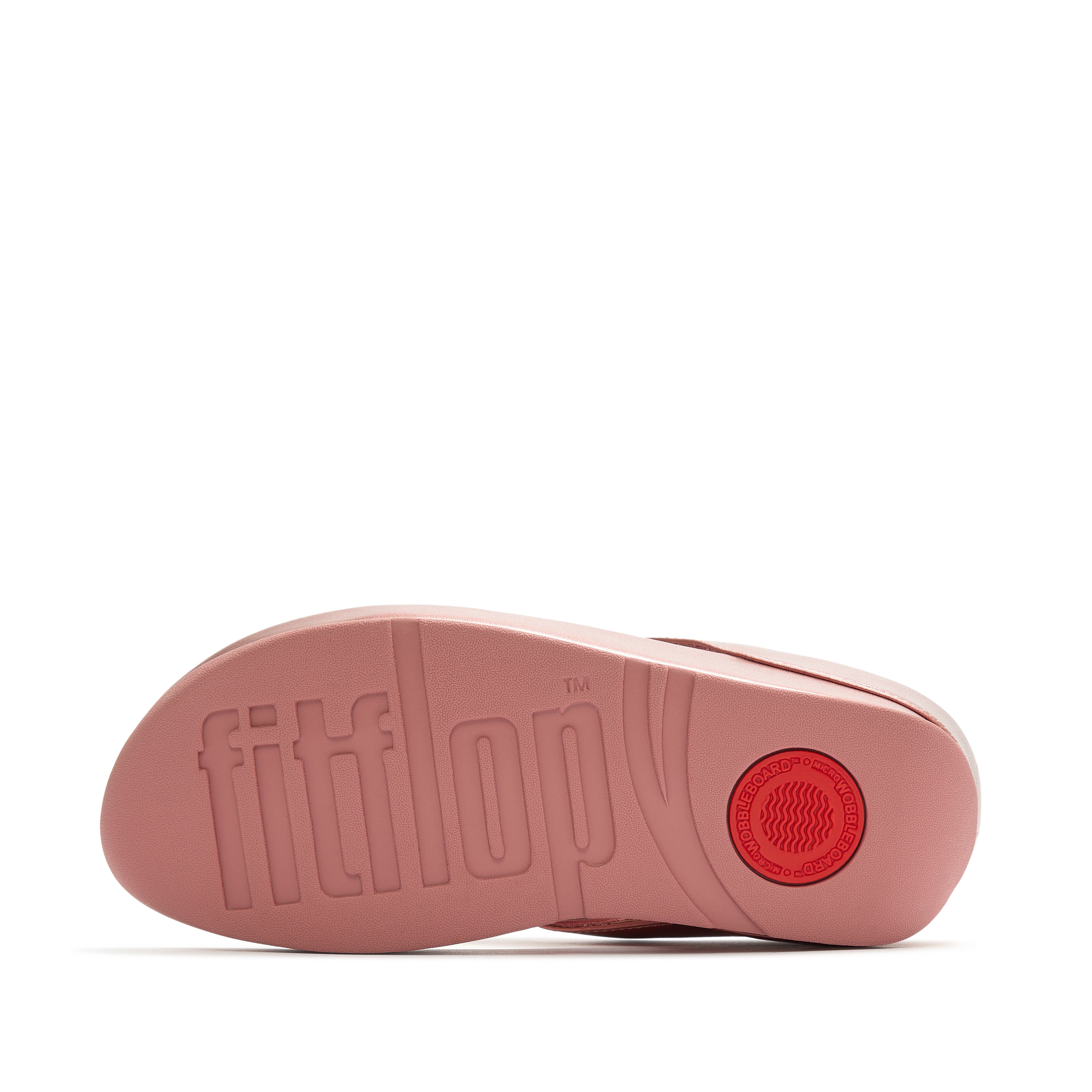 FitFlop Rumba Iridescen Bead Toe-Post, Alternate, color, Metallic Rust Rose