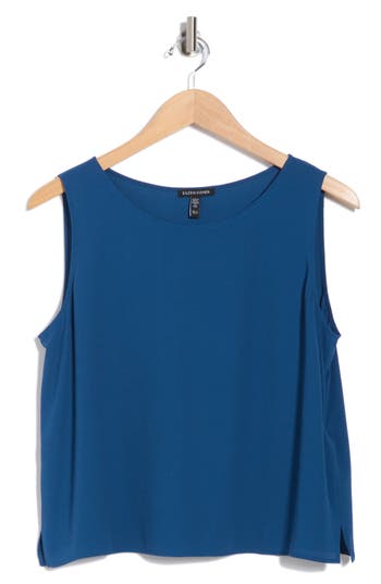 Eileen Fisher Jewel Neck Silk Shell Top