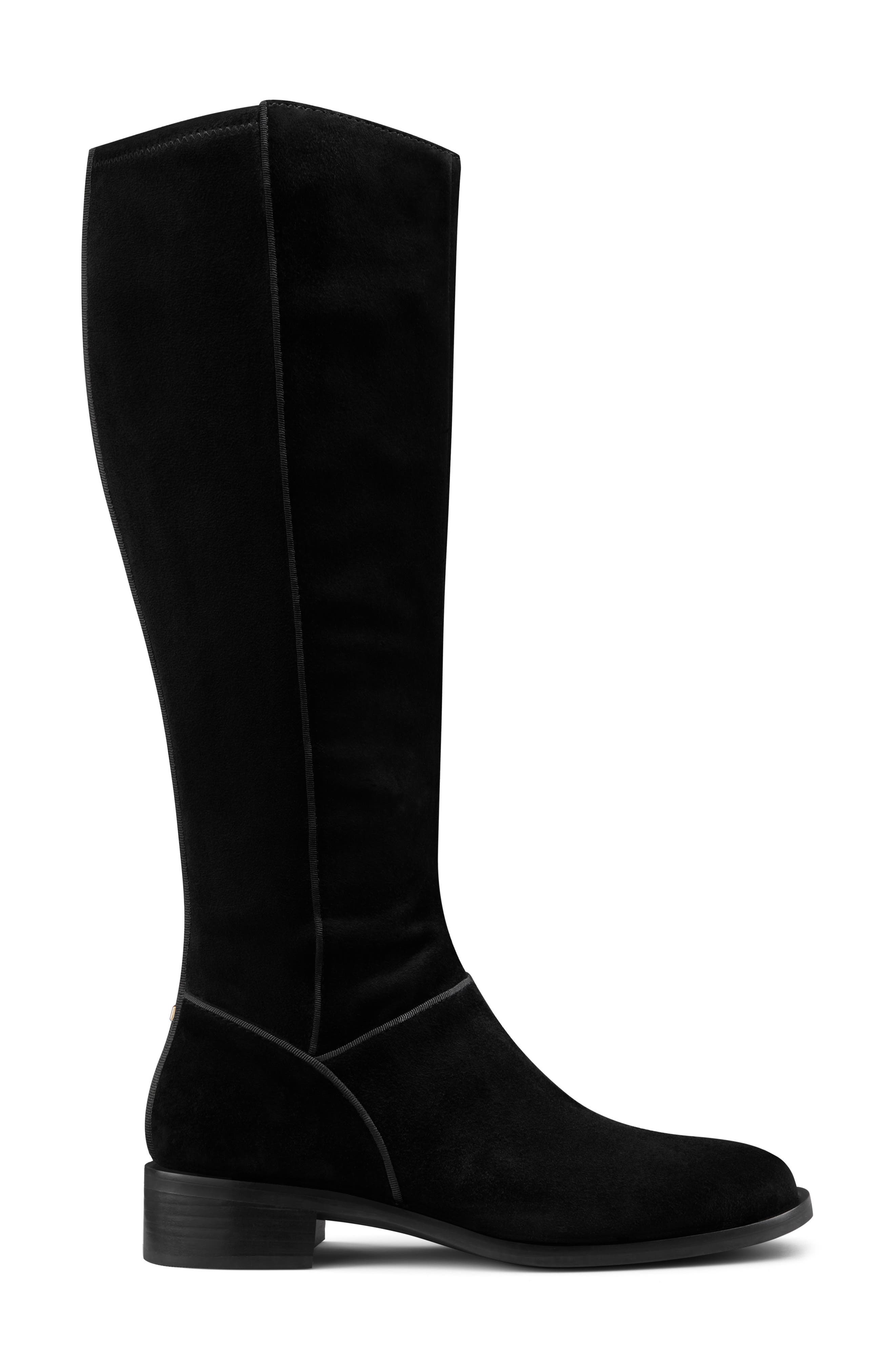 The Starling Loafer Tall Boot Suede, Alternate, color, BLACK SUEDE