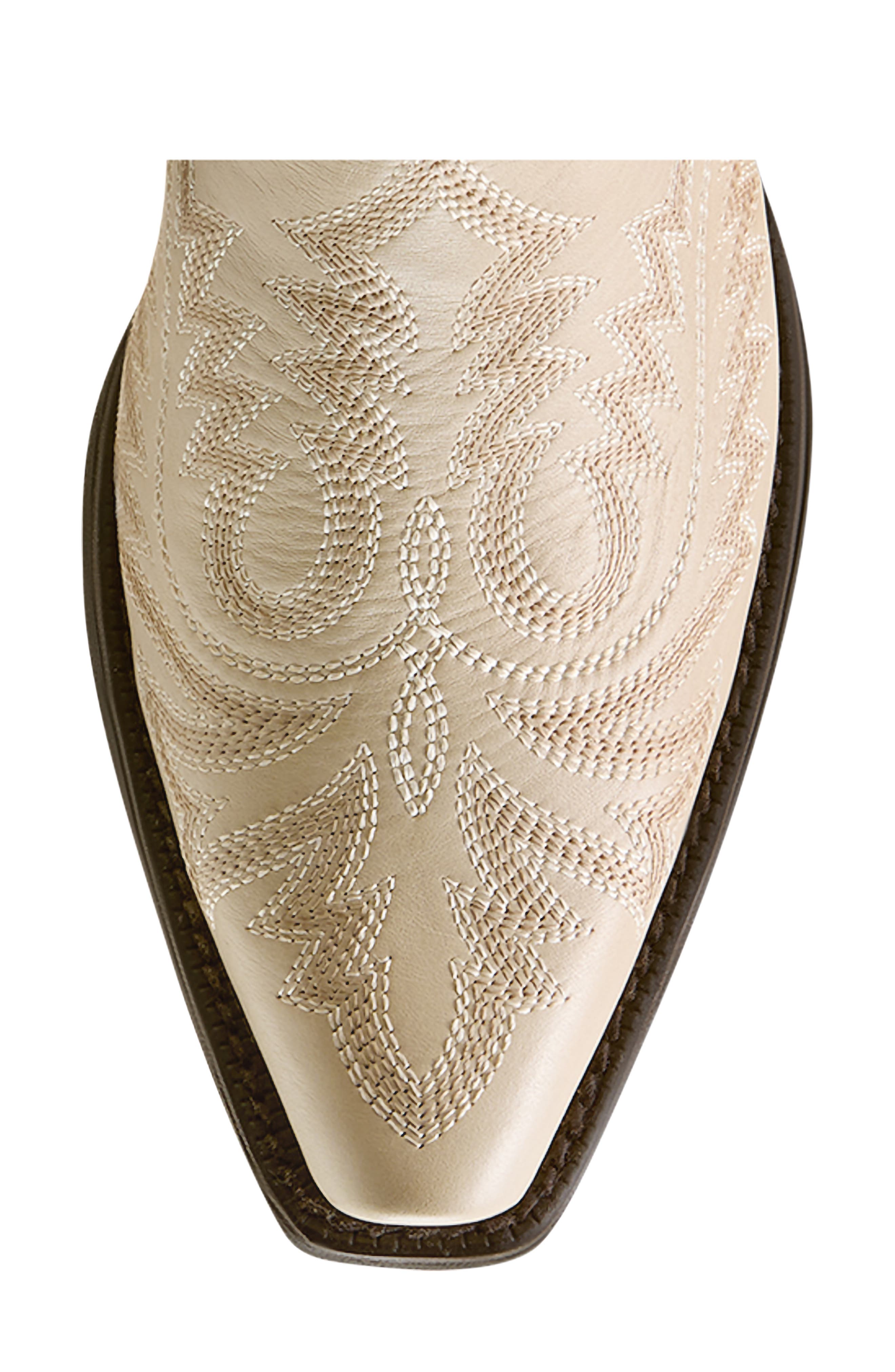 Round Up Collins D-Toe Western Boot, Alternate, color, BUTTERCREAM