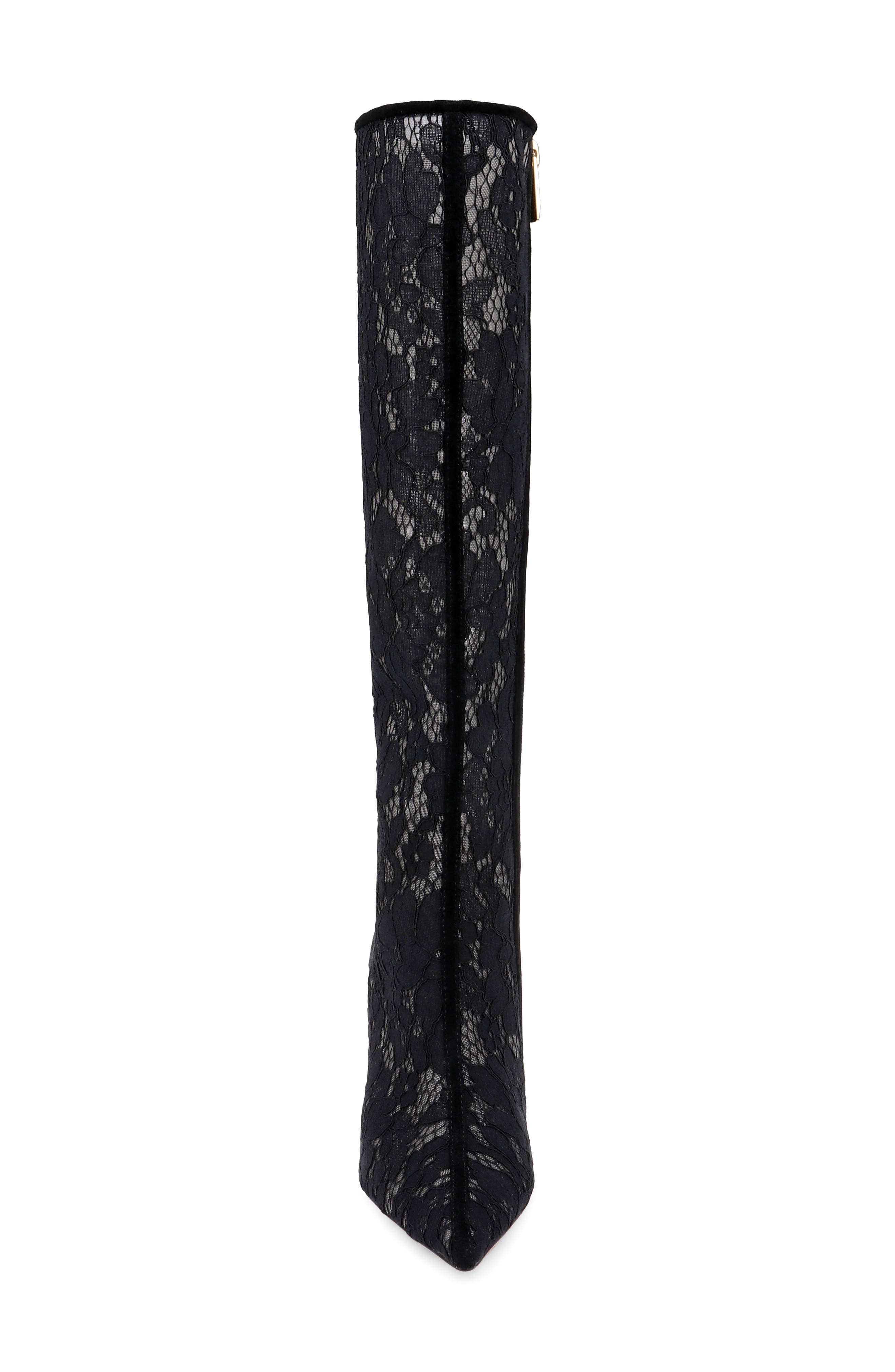 Fletcher Lace Knee High Boot, Alternate, color, BLACK LACE
