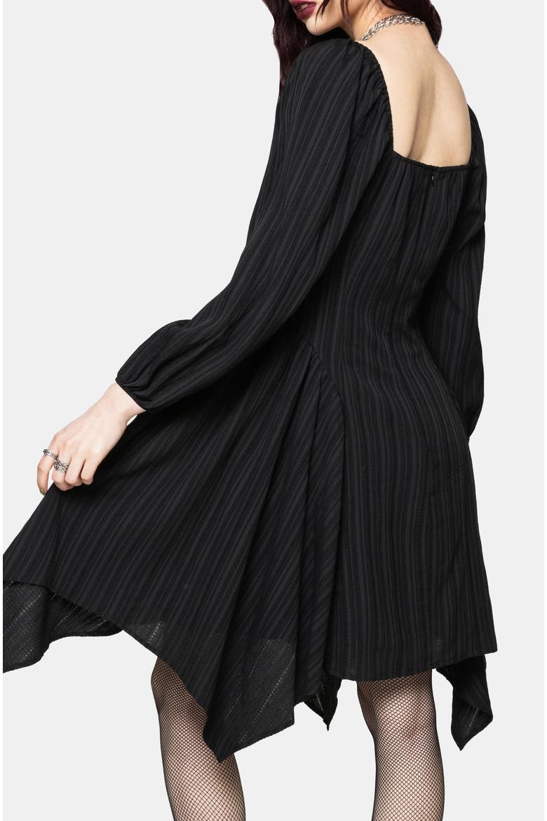 Fenella Ruched Mini Dress, Alternate, color, Black
