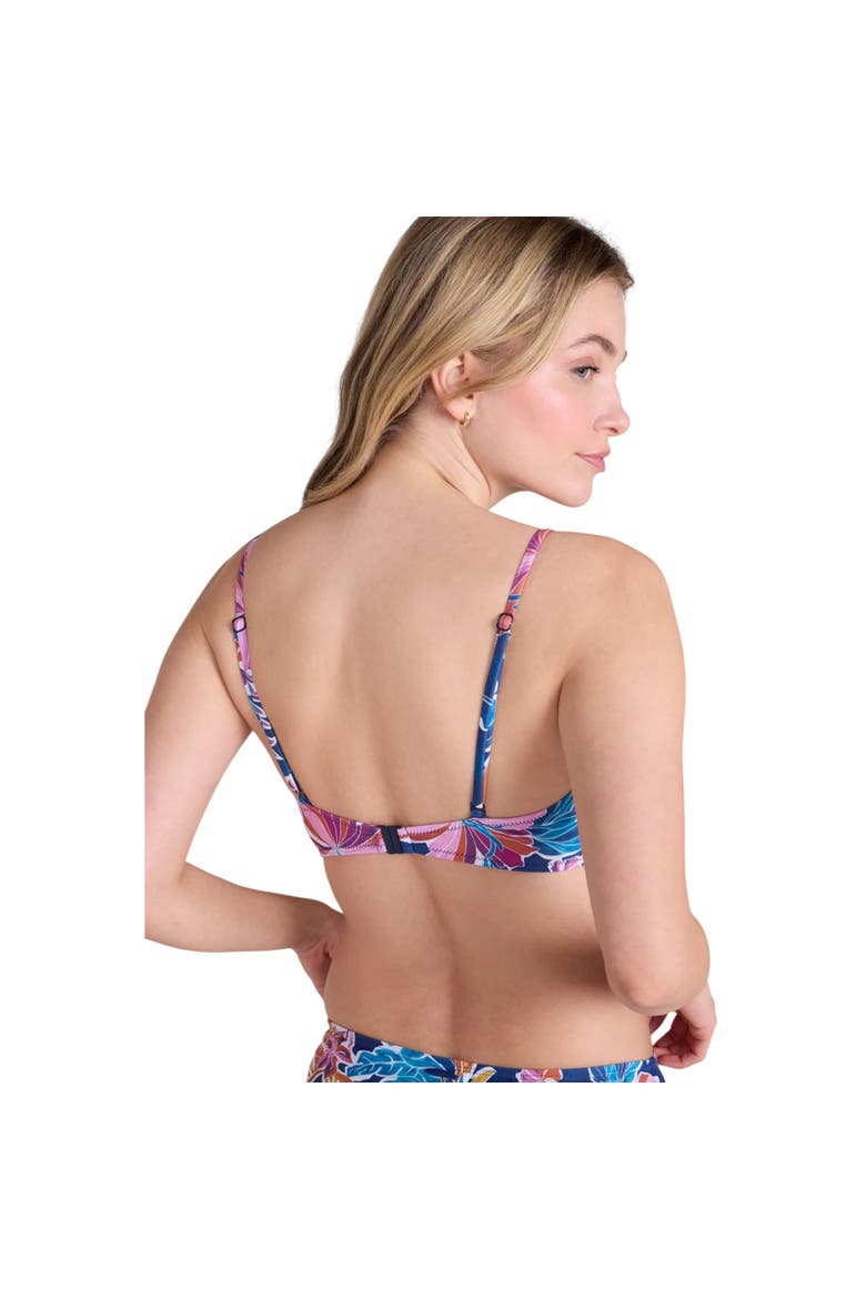 Docks Flowers Bandeau Bikini Top, Alternate, color, Purple