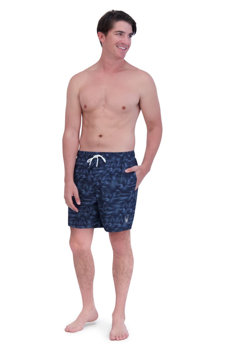 Spyder 7-Inch Volley Swim Shorts, Alternate, color, Dress Blue