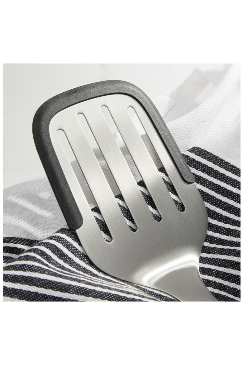 Leo Graphite 13.75-Inch Slotted Turner, Alternate, color, BLACK