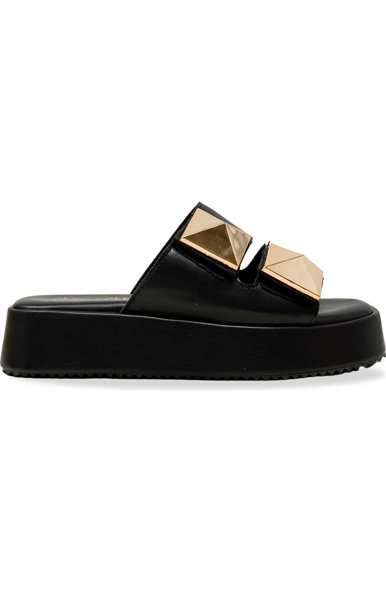 CHASE AND CHLOE Pyramid Stud Platform Slide Sandal, Alternate, color,