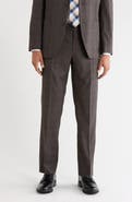 NORDSTROM RACK Trim Fit Check Trousers