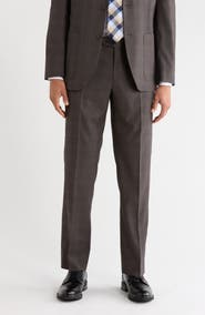 NORDSTROM RACK Trim Fit Check Trousers