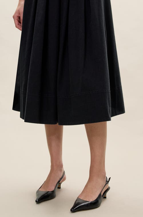 Rebecca Taylor Edith Garment Dyed Dress In Black